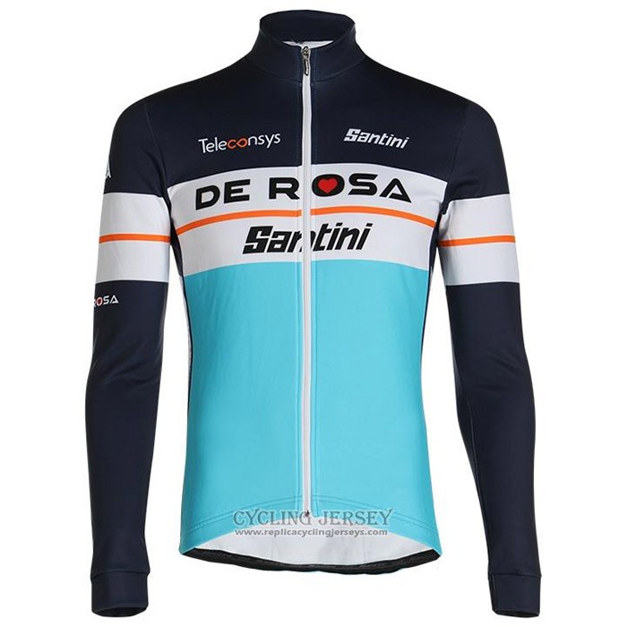 2020 Cycling Jersey De Pink Sky Blue Long Sleeve And Bib Tight